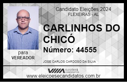 Candidato CARLINHOS DO CHICÓ 2024 - FLEXEIRAS - Eleições