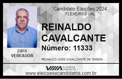 Candidato REINALDO CAVALCANTE 2024 - FLEXEIRAS - Eleições