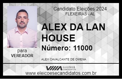 Candidato ALEX DA LAN HOUSE 2024 - FLEXEIRAS - Eleições