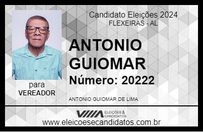 Candidato ANTONIO GUIOMAR 2024 - FLEXEIRAS - Eleições