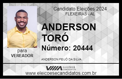 Candidato ANDERSON TORÓ 2024 - FLEXEIRAS - Eleições