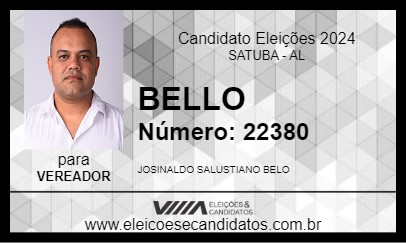 Candidato BELLO 2024 - SATUBA - Eleições