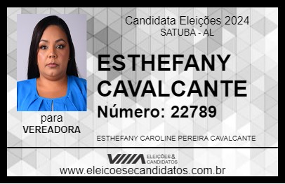 Candidato ESTHEFANY CAVALCANTE 2024 - SATUBA - Eleições