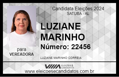 Candidato LUZIANE MARINHO 2024 - SATUBA - Eleições