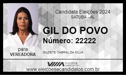 Candidato GIL DO POVO 2024 - SATUBA - Eleições