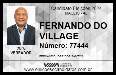 Candidato FERNANDO DO VILLAGE 2024 - MACEIÓ - Eleições