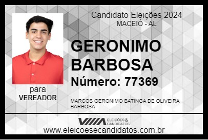 Candidato GERÔNIMO BARSOSA 2024 - MACEIÓ - Eleições