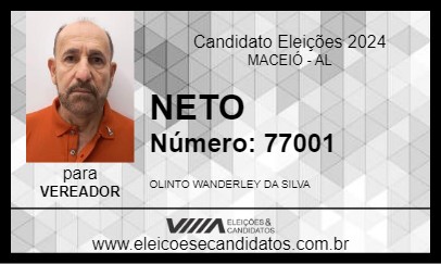 Candidato NETO 2024 - MACEIÓ - Eleições