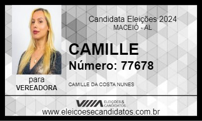 Candidato CAMILLE 2024 - MACEIÓ - Eleições