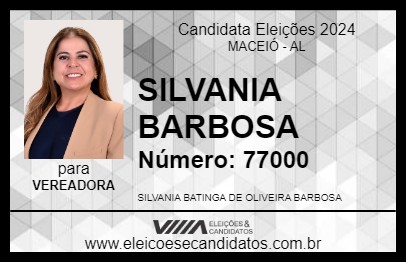 Candidato SILVANIA BARBOSA 2024 - MACEIÓ - Eleições