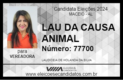 Candidato LAU DA CAUSA ANIMAL 2024 - MACEIÓ - Eleições