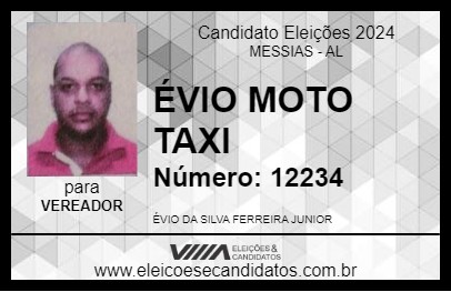 Candidato ÉVIO MOTO TAXI 2024 - MESSIAS - Eleições