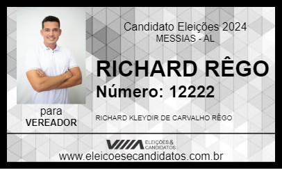 Candidato RICHARD 2024 - MESSIAS - Eleições