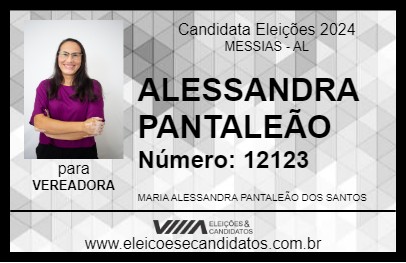 Candidato ALESSANDRA PANTALEÃO 2024 - MESSIAS - Eleições