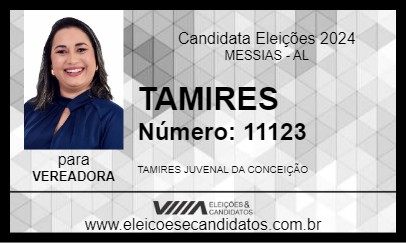 Candidato TAMIRES 2024 - MESSIAS - Eleições