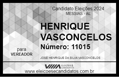 Candidato HENRIQUE VASCONCELOS 2024 - MESSIAS - Eleições