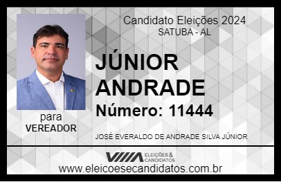 Candidato JÚNIOR ANDRADE 2024 - SATUBA - Eleições