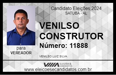 Candidato VENILSO CONSTRUTOR 2024 - SATUBA - Eleições