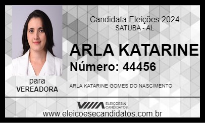 Candidato ARLA KATARINE 2024 - SATUBA - Eleições