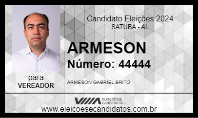 Candidato ARMESON 2024 - SATUBA - Eleições