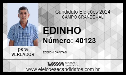 Candidato EDINHO 2024 - CAMPO GRANDE - Eleições