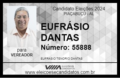 Candidato EUFRÁSIO DANTAS 2024 - PIAÇABUÇU - Eleições