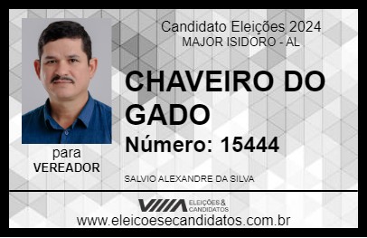 Candidato CHAVEIRO DO GADO 2024 - MAJOR ISIDORO - Eleições