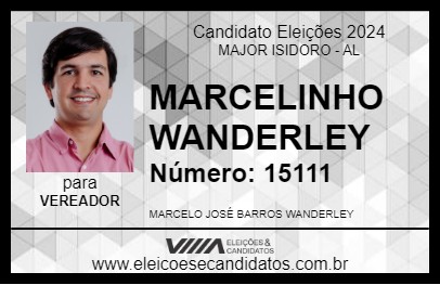 Candidato MARCELINHO WANDERLEY 2024 - MAJOR ISIDORO - Eleições