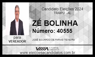 Candidato ZÉ BOLINHA 2024 - TRAIPU - Eleições