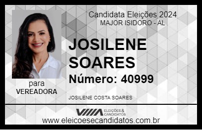 Candidato JOSILENE SOARES 2024 - MAJOR ISIDORO - Eleições