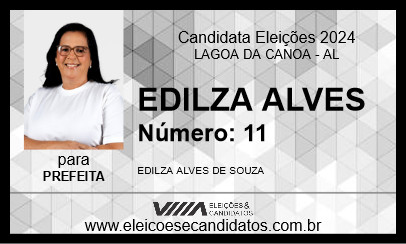 Candidato EDILZA ALVES 2024 - LAGOA DA CANOA - Eleições