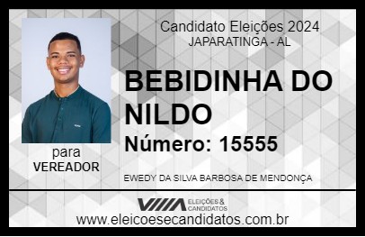 Candidato BEBIDINHA DO NILDO 2024 - JAPARATINGA - Eleições