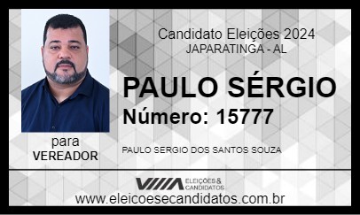 Candidato PAULO SÉRGIO 2024 - JAPARATINGA - Eleições