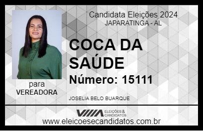 Candidato COCA DA SAÚDE 2024 - JAPARATINGA - Eleições