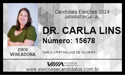 Candidato DR. CARLA LINS 2024 - JAPARATINGA - Eleições