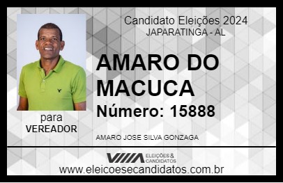 Candidato AMARO DO MACUCA 2024 - JAPARATINGA - Eleições