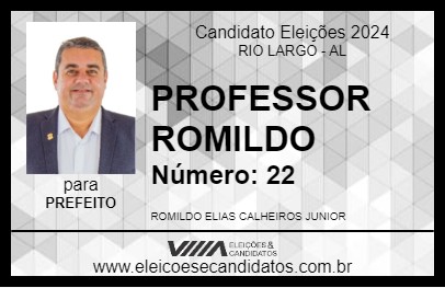 Candidato PROFESSOR ROMILDO 2024 - RIO LARGO - Eleições