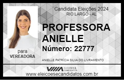 Candidato PROFESSORA ANIELLE 2024 - RIO LARGO - Eleições