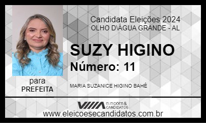 Candidato SUZY HIGINO 2024 - OLHO D\ÁGUA GRANDE - Eleições