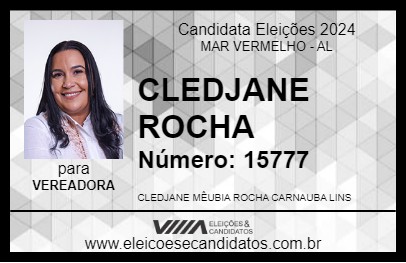 Candidato CLEDJANE ROCHA 2024 - MAR VERMELHO - Eleições