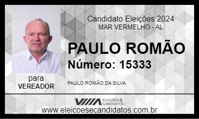 Candidato PAULO ROMÃO 2024 - MAR VERMELHO - Eleições