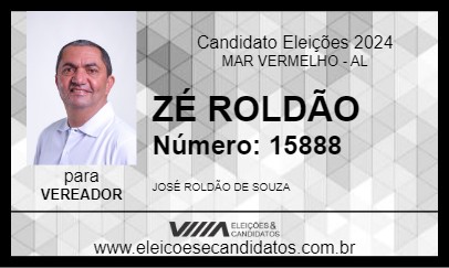 Candidato ZÉ ROLDÃO 2024 - MAR VERMELHO - Eleições