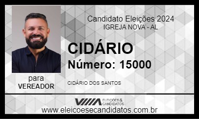 Candidato CIDÁRIO 2024 - IGREJA NOVA - Eleições