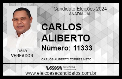 Candidato CARLOS ALIBERTO 2024 - ANADIA - Eleições