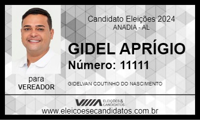 Candidato GIDEL APRÍGIO 2024 - ANADIA - Eleições