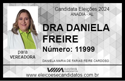 Candidato DRA DANIELA FREIRE 2024 - ANADIA - Eleições