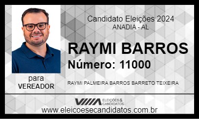 Candidato RAYMI BARROS 2024 - ANADIA - Eleições