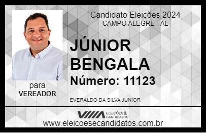 Candidato JÚNIOR BENGALA 2024 - CAMPO ALEGRE - Eleições