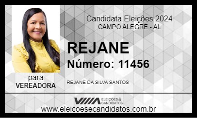 Candidato REJANE 2024 - CAMPO ALEGRE - Eleições