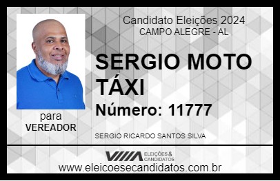 Candidato SERGIO MOTO TÁXI 2024 - CAMPO ALEGRE - Eleições